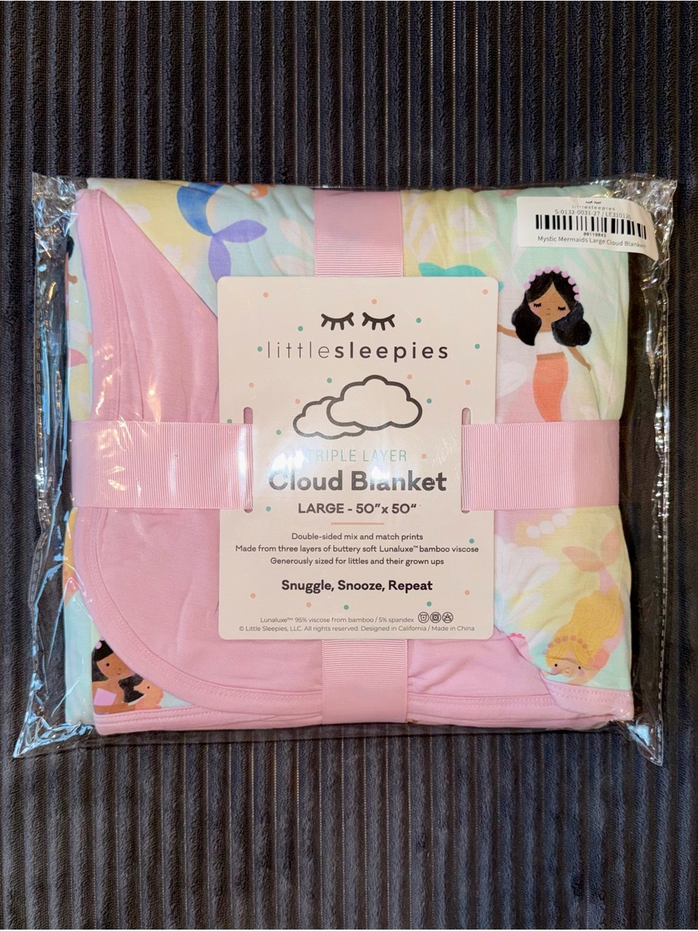 Little Sleepies Mystic Mermaids Bamboo Cloud Triple-Layer Blanket